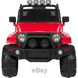 12V MP3 Kids Ride On Car Truck with Remote Control 3 Speed LED Lights Red Gift