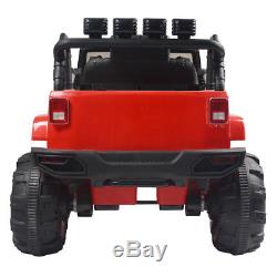 12V MP3 Kids Ride On Car Truck with Remote Control 3 Speed LED Lights Red Gift