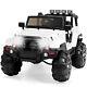 12v Mp3 Kids Ride On Car Truck With Remote Control 3 Speed Led Lights White