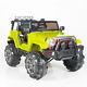 12v Mp3 Kids Ride On Jeep Car R/c Remote Control, Lights Radio And Tunes Green