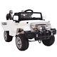 12v Mp3 Rc Battery Power Wheels Jeep Car Truck Kids Ride On With Led Lights White