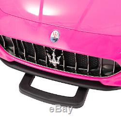 12V Maserati Cabrio Kid Ride On Car Toy Electric Battery With Remote Control Pink