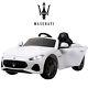 12v Maserati Gran Cabrio Electric Kids Ride On Car Toy With Remote Control White
