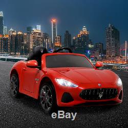 12V Maserati Gran Cabrio Kid Ride On Car Toy Electric Battery Remote Control Red