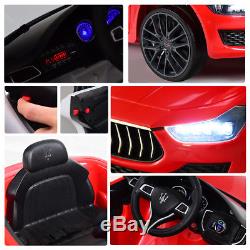 12V Maserati Licensed Kids Ride on Car with RC Remote Control Led Lights MP3 Red