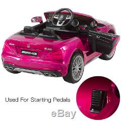 12V Power Wheels Kids Ride On Toy Car with RC Licensed Mercedes S63 Pink