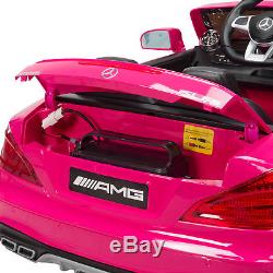 12V Power Wheels Kids Ride On Toy Car with RC Licensed Mercedes S63 Pink
