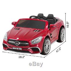 12V Power Wheels Kids Ride On Toy Car with RC Licensed Mercedes S63 Red
