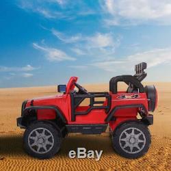 12V Powered Kids Ride On Car Toys Jeep 4 Wheel 3 Speed with Remote Control Red