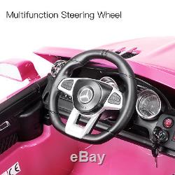 12V Powered Kids Ride On Toy Car Wheel Remote Control Licensed Mercedes S63 Pink