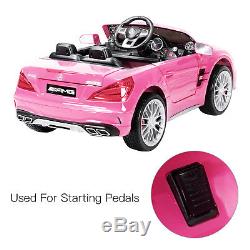 12V Powered Kids Ride On Toy Car Wheel Remote Control Licensed Mercedes S63 Pink