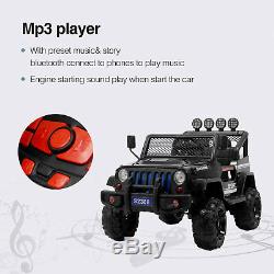 12V Powered Kids Ride on Toy Car Electric Battery withRemote Control 3 Speed Black