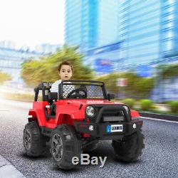 12V RED Kids Ride on Car Truck Toys Electric 3 Speeds MP3 LED Light with Remote