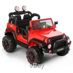 12V Red Electric Kids Ride on Car Truck Toys 3 Speeds MP3 LED withRemote Control