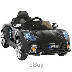 12V Ride On Car Kids With MP3 Electric Battery Power Remote Control RC Black