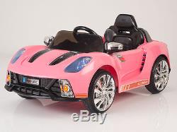 12V Ride On Car Kids With MP3 Electric Battery Power Remote Control RC Pink