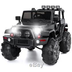 12V Ride On Car Kids with MP3 Electric Battery Power Remote Control RC Car Black