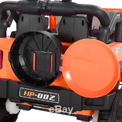 12V Ride On Jeep Car Powered with Remote Control, 4 Speed, LED Light, MP3 Orange