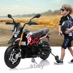 12V Ride On Motorcycle Dirt Bike -Kids Electric APRILIA Toy with Spring Suspension