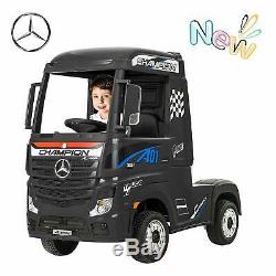 12V Ride in Truck, Licensed Mercedes-Benz Actros, Electric Ride on Cars for Kids
