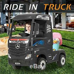 12V Ride in Truck, Licensed Mercedes-Benz Actros, Electric Ride on Cars for Kids