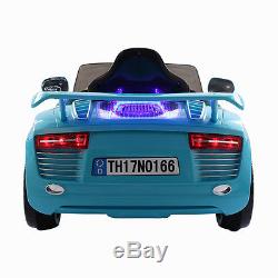 12V Ride on Car Kids RC Car Remote Control Electric Power Wheels WithMP3 Blue