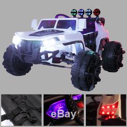 12V Ride on Toy Car Electric Battery Powered WithRemote Control Kids Outdoor White