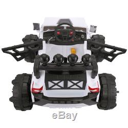 12V Ride on Toy Car Electric Battery Powered WithRemote Control Kids Outdoor White