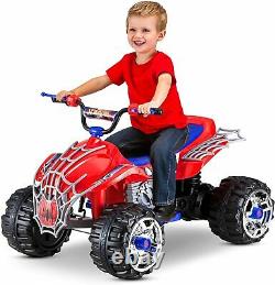 12V Spider-Man Marvel Kids Ride On ATV Quad Car Motorcycle Bike Boys Toy Gift