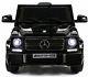 12v Truck Ride On Mercedes Benz G65 Remote Control Mp3 Leather Seat Lights Black