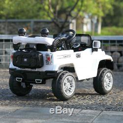 12 Volt Kids Ride On Car Battery Power Wheels Truck Remote Control With MP3 White