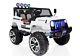 12 Volts Battery Truck For 2 Kids Remote Control Aux Mp3 Horn Open Doors White