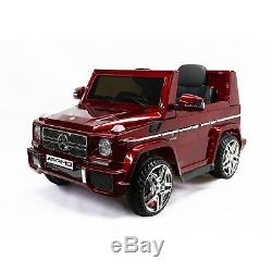 12 Volts Ride On Toy Car Mercedes Benz Truck G65 Remote Control MP3 Sound Cherry