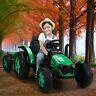 12v Battery-powered Toy Tractor With Trailer Removable Ground Loader Ride On