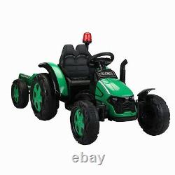 12v Battery-Powered Toy Tractor With Trailer Removable Ground Loader Ride On
