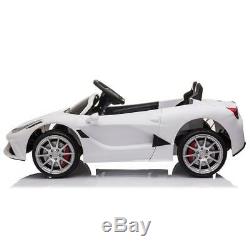 12v Kids Ride on Car Electric Battery Power RC Remote Control Toys Gift White