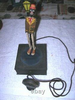 1931 Microphone Dancer Minstrel Toy Responds To Sound Automaton Battery Op