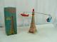 1950s Sight Seeing Planes Eiffel Tower + Box Battery Operated Tin Airplanes Toy