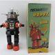 1950s Showa Japan Battery Operated Mechanized Robot Space Original Box Works