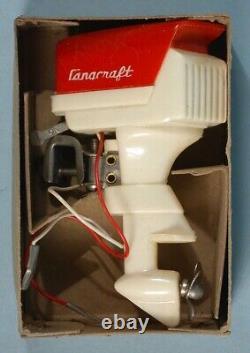1950-1960s Outboard Motor Boat Toy Battery Op Langcraft Working with Box Japan