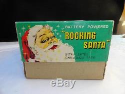 1950's Alps Rocking Santa Battery Operated Toy Japan Rare