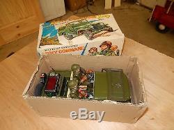1950's Battery Operated Army Command Jeep In Original Box
