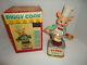 1950's Battery Operated Piggy Cook Tin Litho Toy Japan Mib Two Eggs