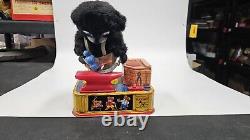 1950's Battery Operated Tin Litho Blacksmith Bear Working