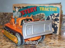 1950's Handy Hank Mystery Tractor Bulldozer #112 with Box, Rare Version, AS-IS