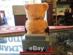 1950's LINEMAR BATTERY OPERATED TELEPHONE BEAR TIN LITHO TOY JAPAN