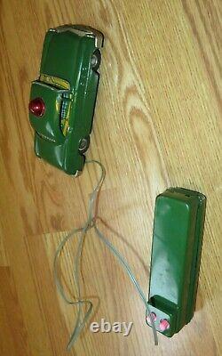 1950's Linemar Toys Buick Police Car Remote Control Battery operated Works Great