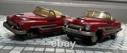 1950's Made in Japan Battery Operated Convertible Red Cars Original Vintage