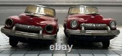 1950's Made in Japan Battery Operated Convertible Red Cars Original Vintage