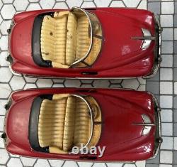 1950's Made in Japan Battery Operated Convertible Red Cars Original Vintage